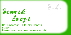 henrik loczi business card